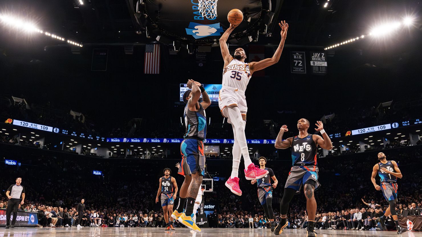 NBA：太阳击败篮网 杜兰特砍下35分
